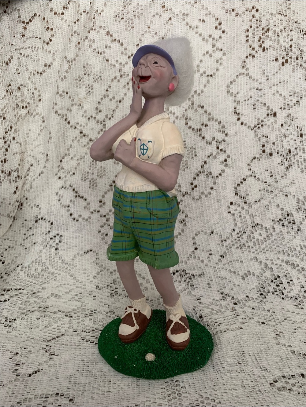 Oh You Doll! Edith the Golfer Figurine 10" 2002 Nancye Williams Coyne's & Co